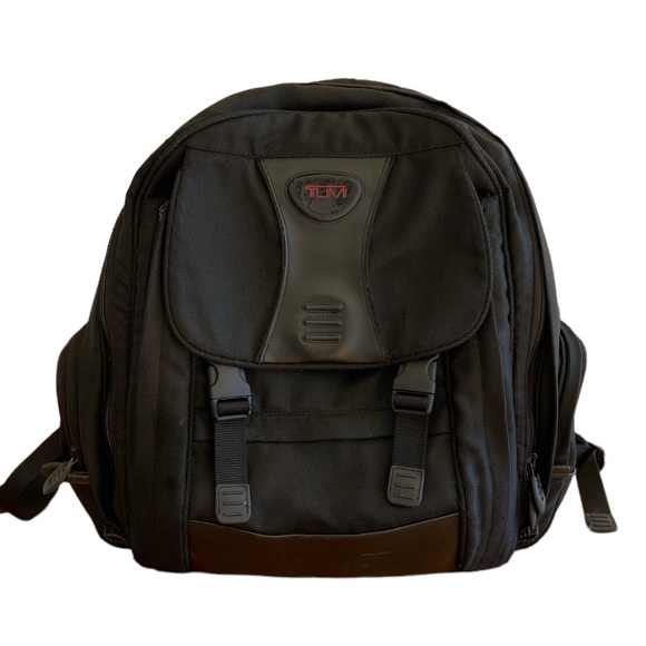 Tumi Bags Tumi T2 Heavy Duty Black Backpack Pre Owned Poshmark